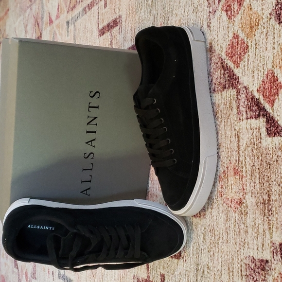All Saints Shoes - NIB All Saints Black Suede Trish Sneakers Final Price